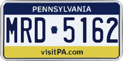 PA license plate MRD5162