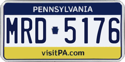 PA license plate MRD5176
