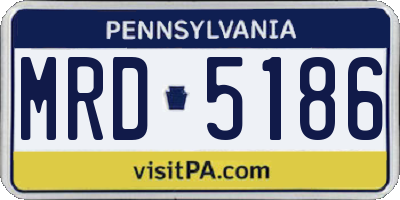 PA license plate MRD5186