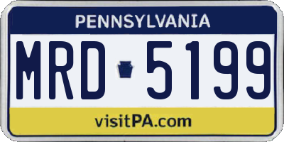 PA license plate MRD5199