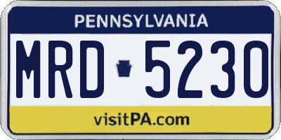 PA license plate MRD5230