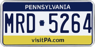 PA license plate MRD5264