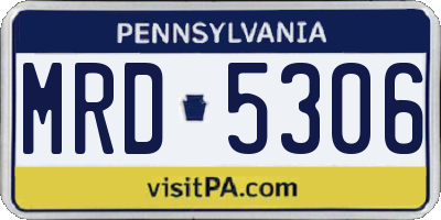 PA license plate MRD5306