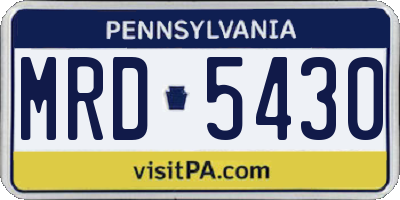 PA license plate MRD5430