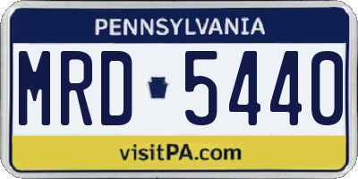 PA license plate MRD5440