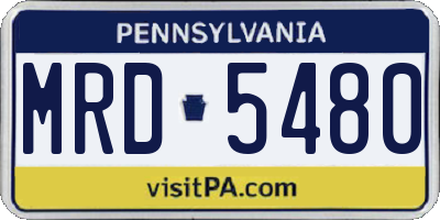 PA license plate MRD5480