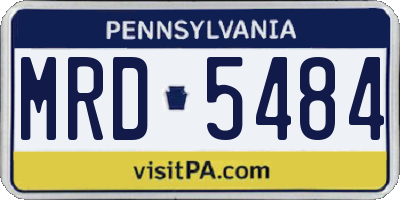 PA license plate MRD5484