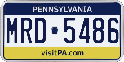 PA license plate MRD5486