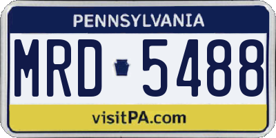 PA license plate MRD5488