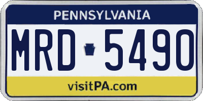PA license plate MRD5490