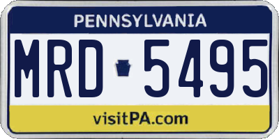 PA license plate MRD5495