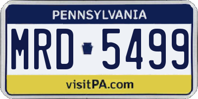 PA license plate MRD5499
