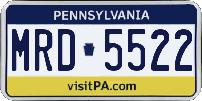 PA license plate MRD5522