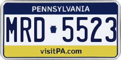 PA license plate MRD5523