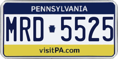 PA license plate MRD5525