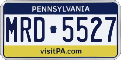 PA license plate MRD5527