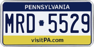 PA license plate MRD5529