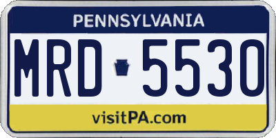 PA license plate MRD5530