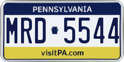 PA license plate MRD5544