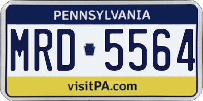 PA license plate MRD5564