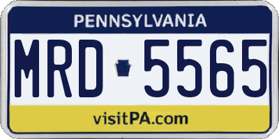 PA license plate MRD5565
