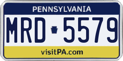 PA license plate MRD5579