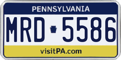 PA license plate MRD5586