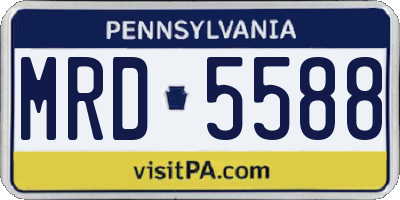 PA license plate MRD5588