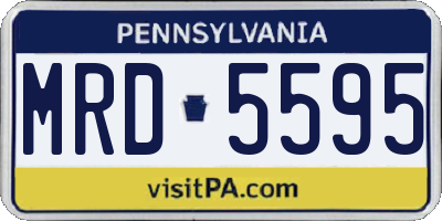 PA license plate MRD5595
