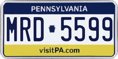 PA license plate MRD5599