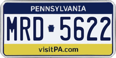 PA license plate MRD5622