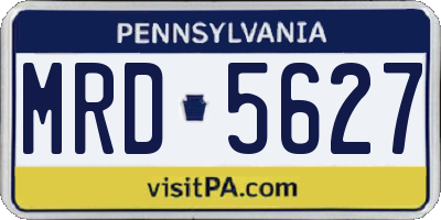 PA license plate MRD5627