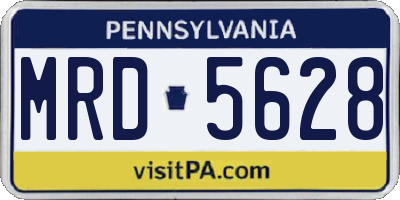 PA license plate MRD5628