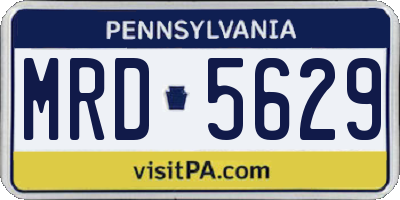 PA license plate MRD5629