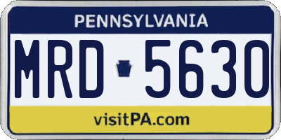 PA license plate MRD5630