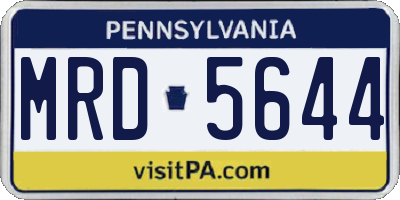 PA license plate MRD5644