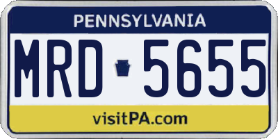 PA license plate MRD5655