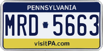 PA license plate MRD5663