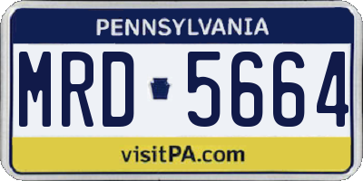 PA license plate MRD5664