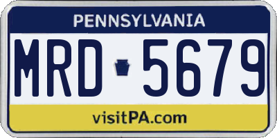 PA license plate MRD5679
