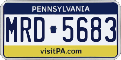 PA license plate MRD5683