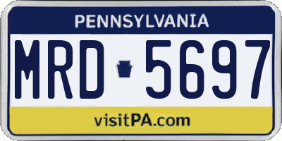 PA license plate MRD5697