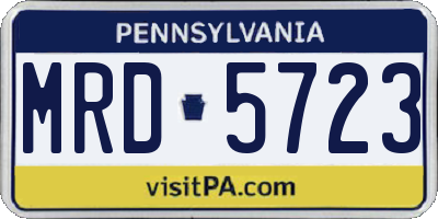 PA license plate MRD5723