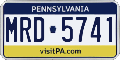 PA license plate MRD5741