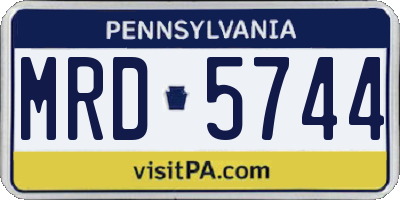 PA license plate MRD5744
