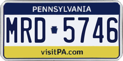 PA license plate MRD5746