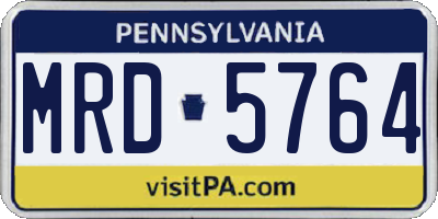 PA license plate MRD5764