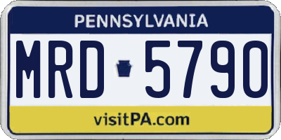 PA license plate MRD5790