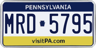 PA license plate MRD5795