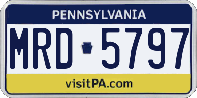 PA license plate MRD5797